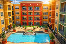 Resort style pool and courtyard