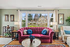 Bright, airy living room with original 1946 h