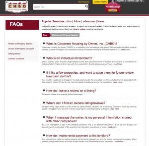 CHBO's FAQ page