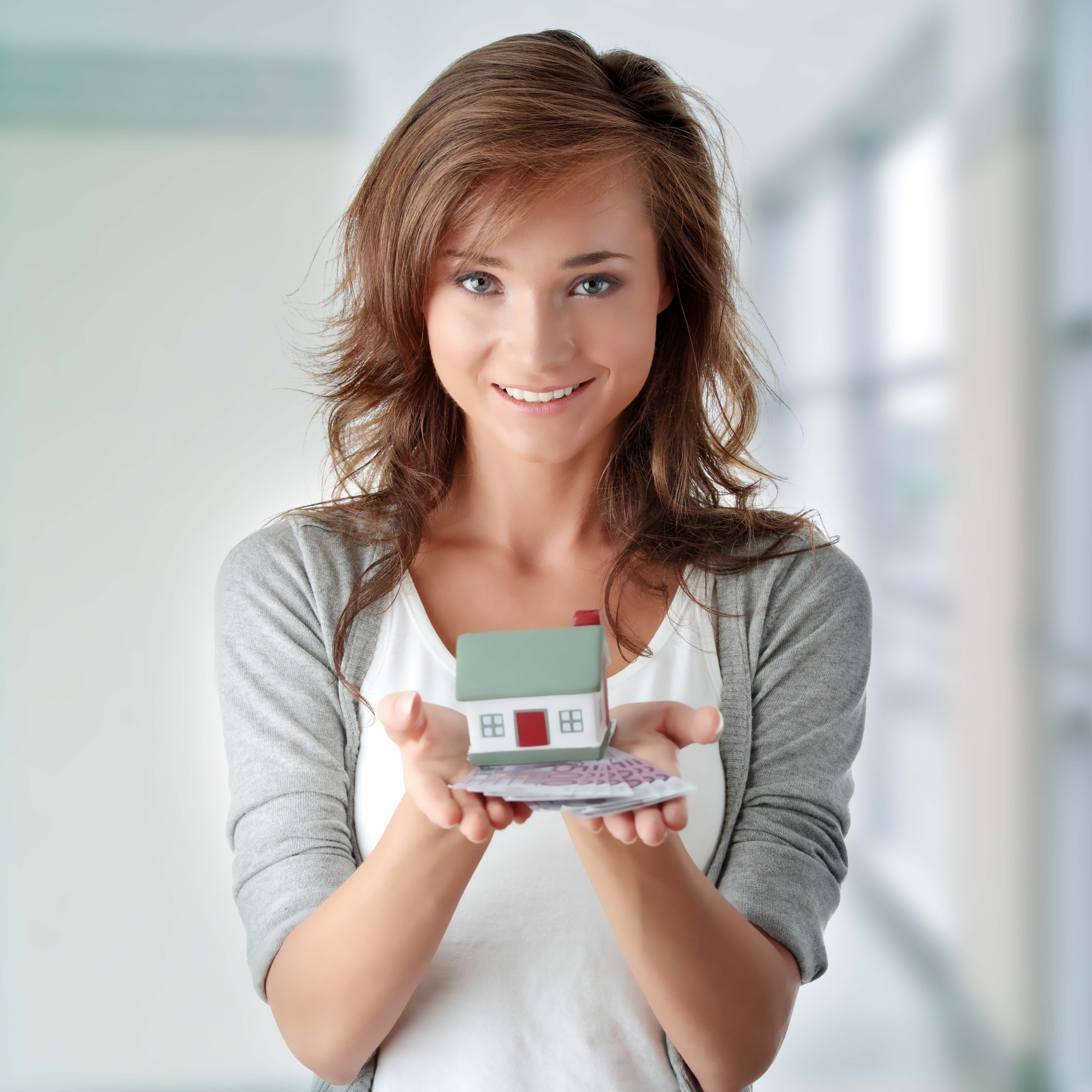 Beautiful young woman corporate rental