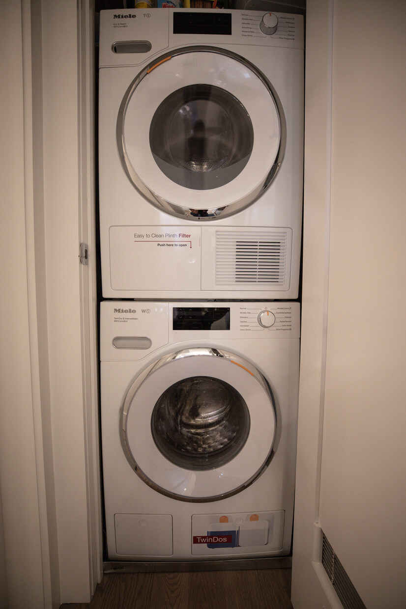 In-unit Miele washer and dryer