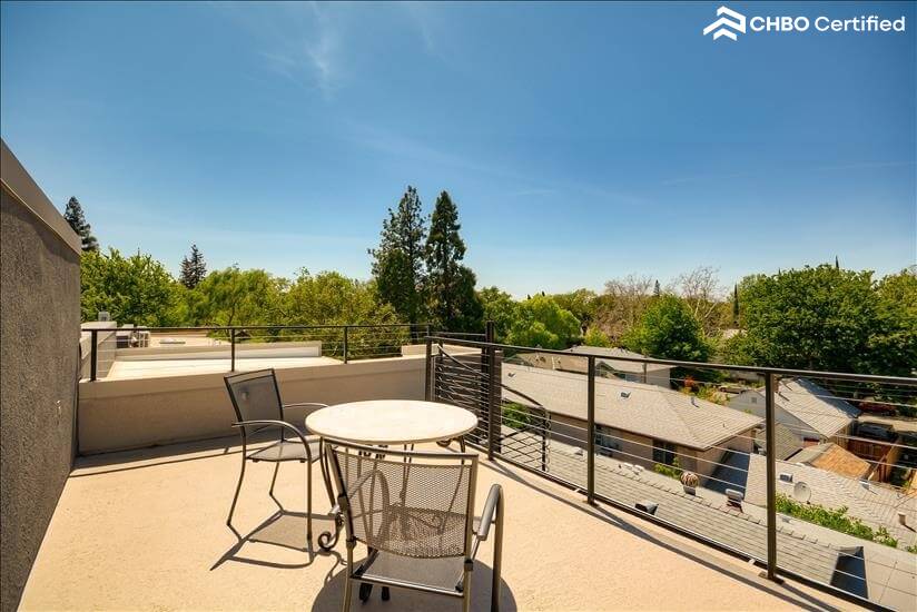 Great spot for morning coffee or evinced glass of wine