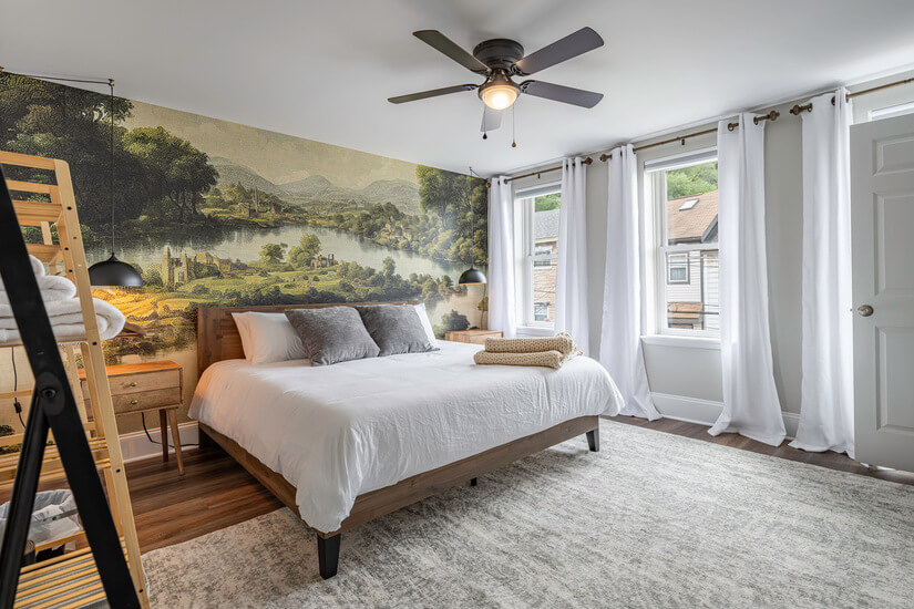Luxuriate in the king-sized master bedroom