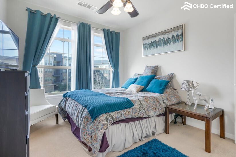 Second bedroom includes a premium queen mattress.