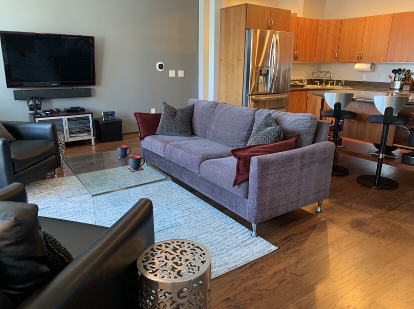 Living Area and Kitchen