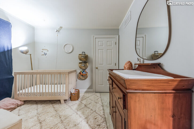 Nursery, configurable to standard guest bedroom by request