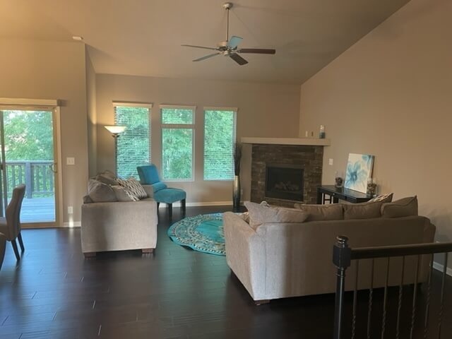Living room from entry