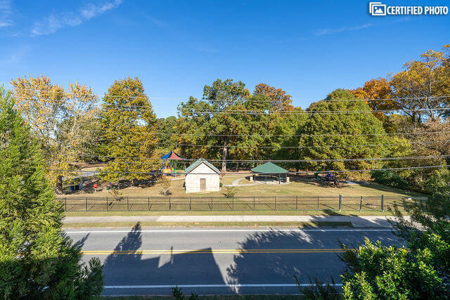 Large park with easy access across the street