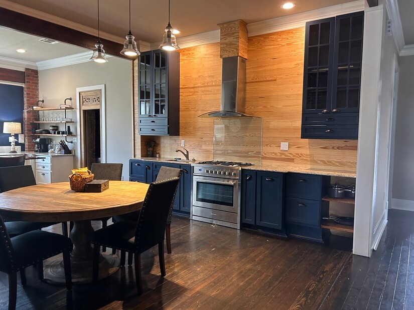 Stove and table area