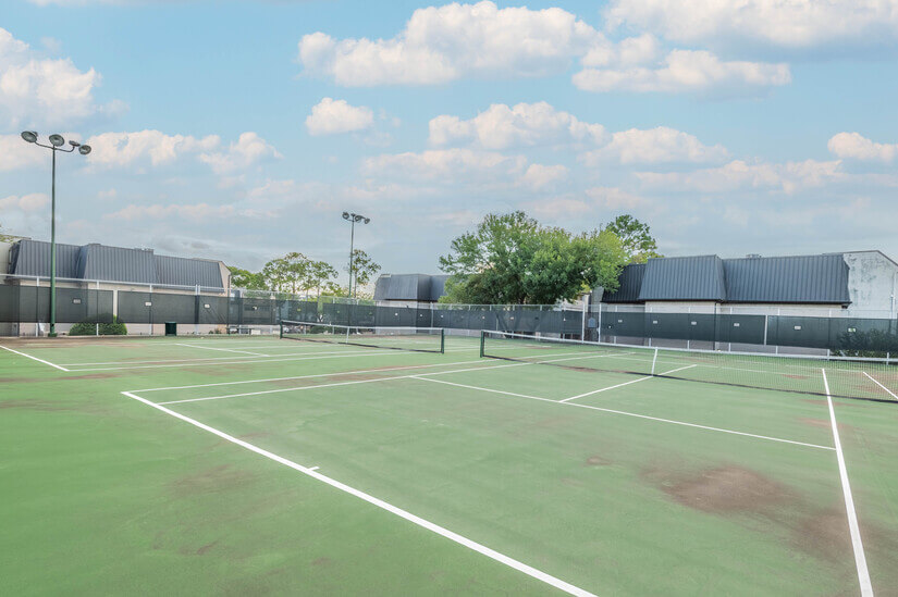 Shared tennis courts