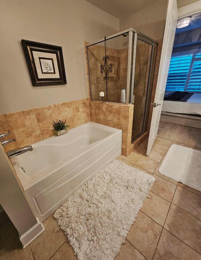 Master Bath with Garden Tub walk in Shower