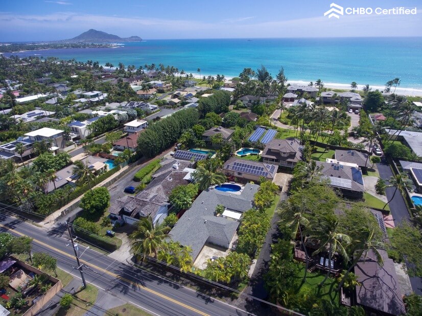 Aerial View of our furnished rental property