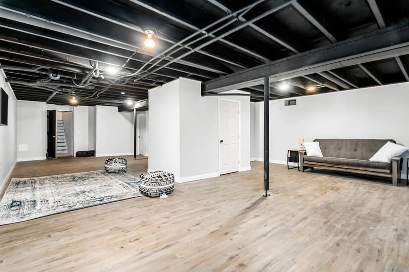 Large furnished basement