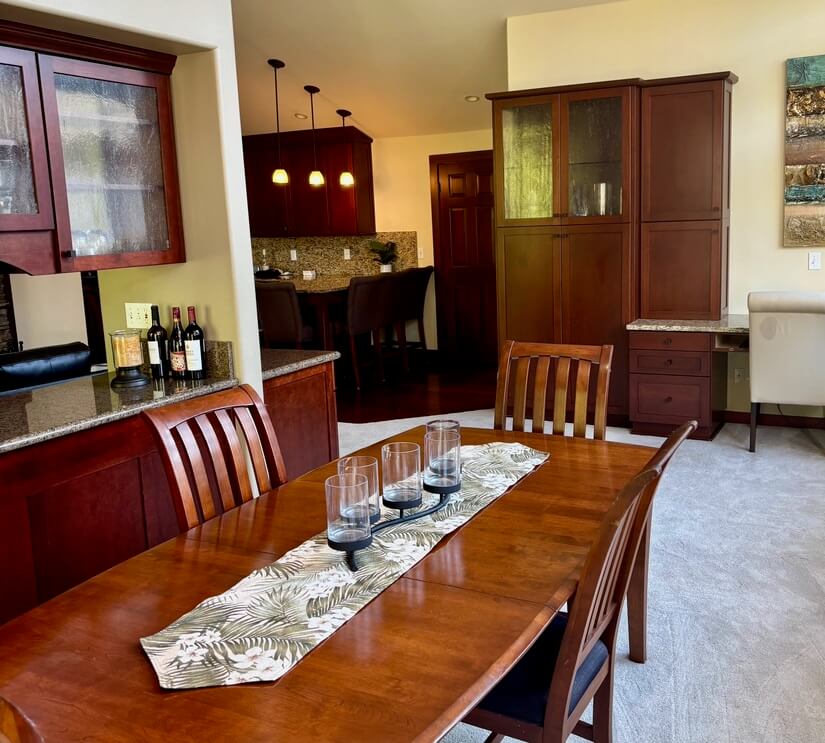 Dining room looking toward kitchen.