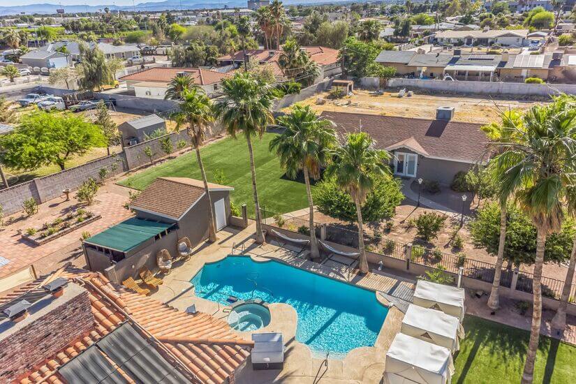 Partial view of backyard