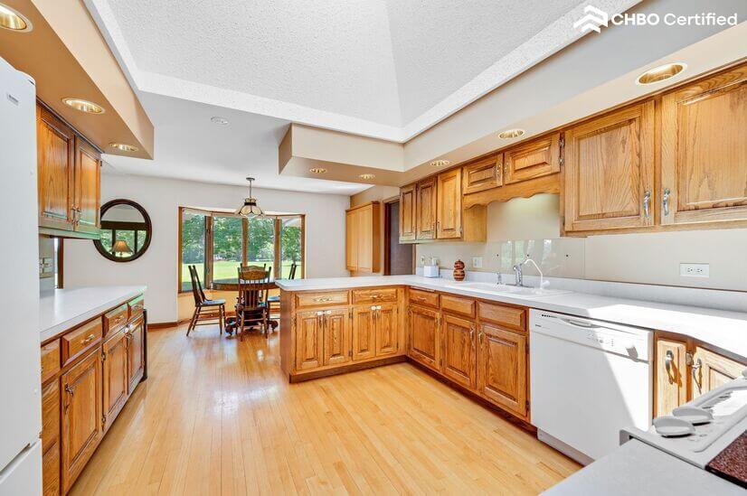 Ample cabinet capacity, stocked with everything you need