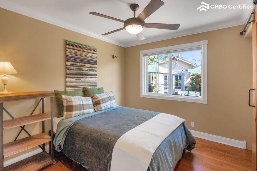 Bedroom 2 with built in closet dresser storage