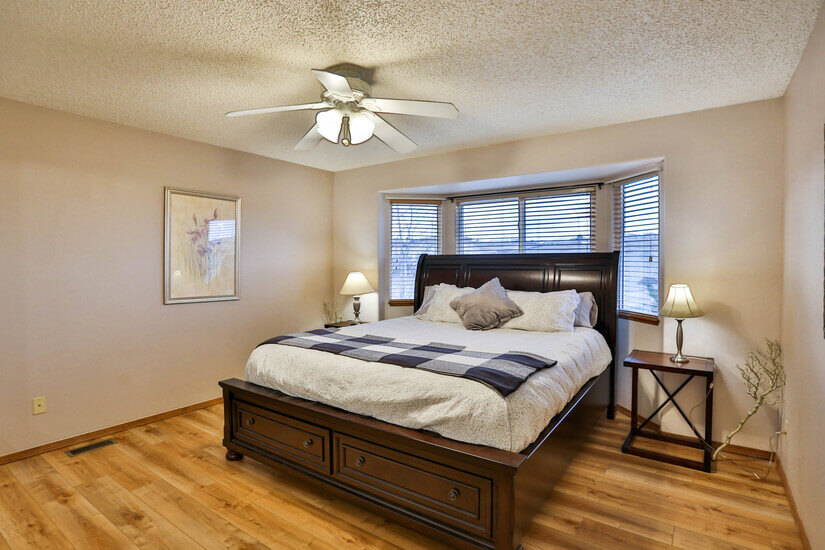 California King Bed in Master Bedroom
