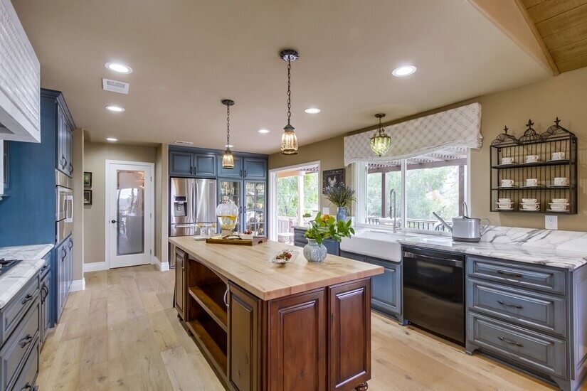 Kitchen and Island