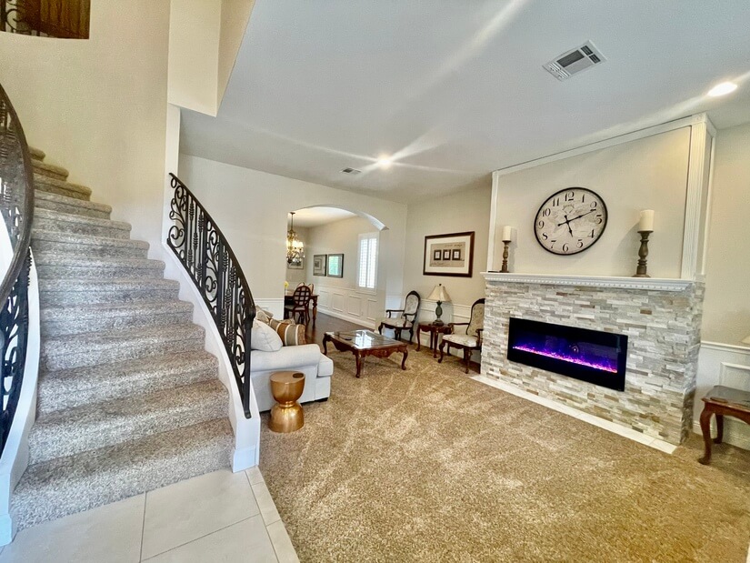 Living room & stairwell