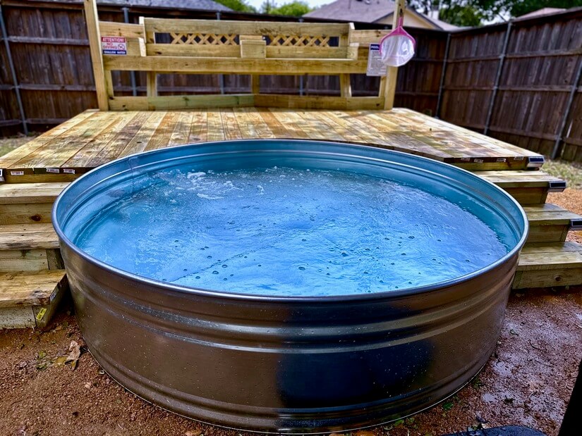 backyard soaking tub