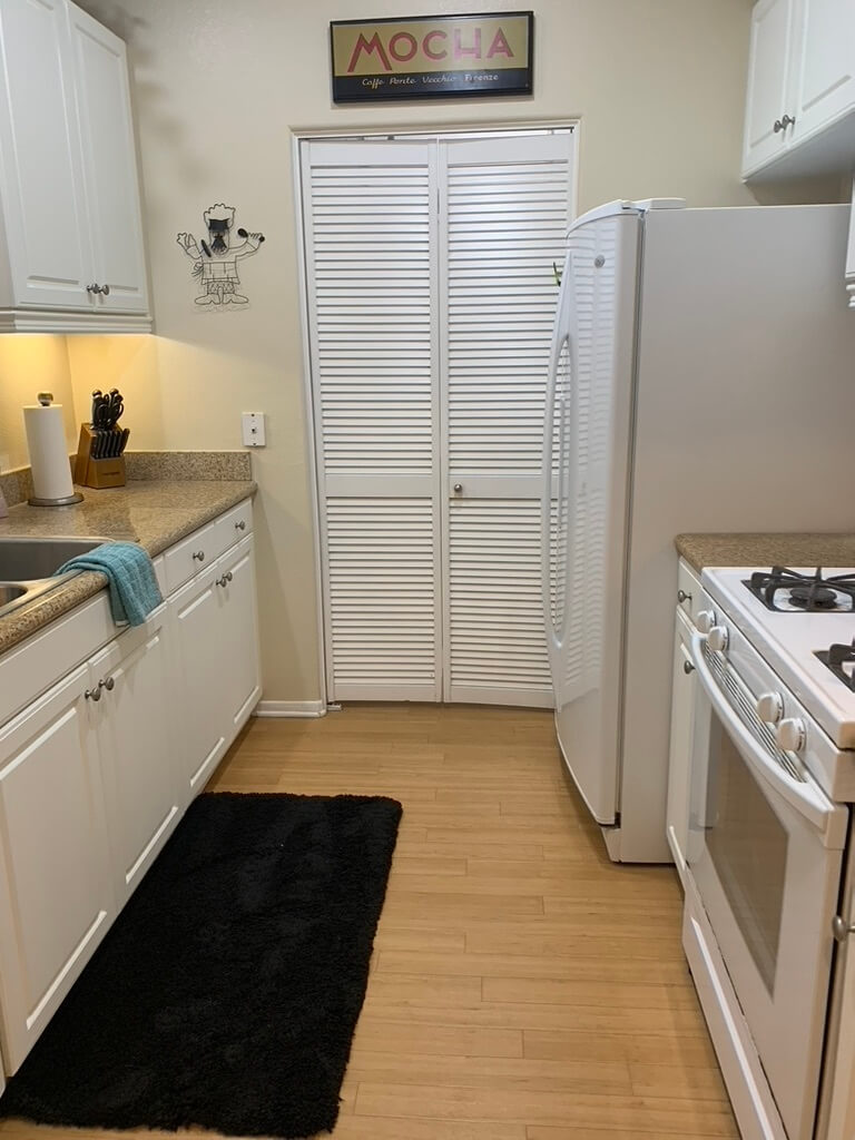 Kitchen with pantry/laundry in back