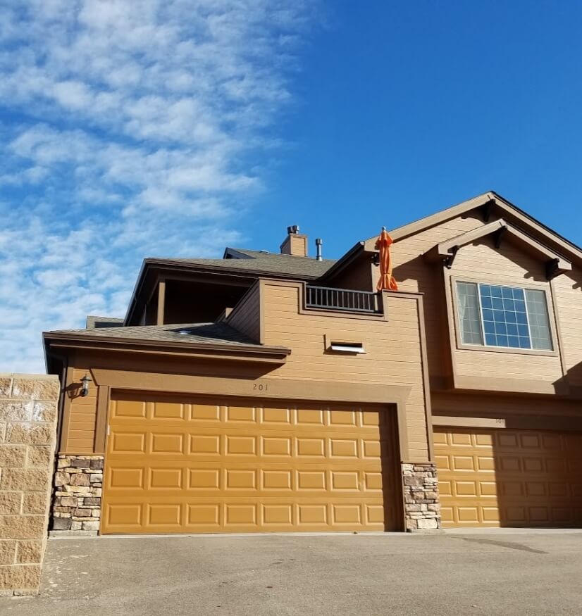 A spacious, attached two car garage