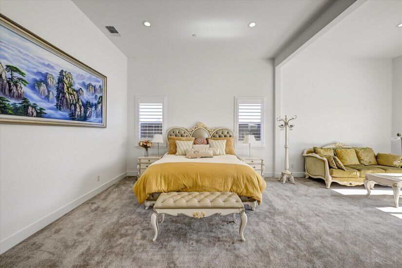 Tempur-Pedic king size bed in primary suite