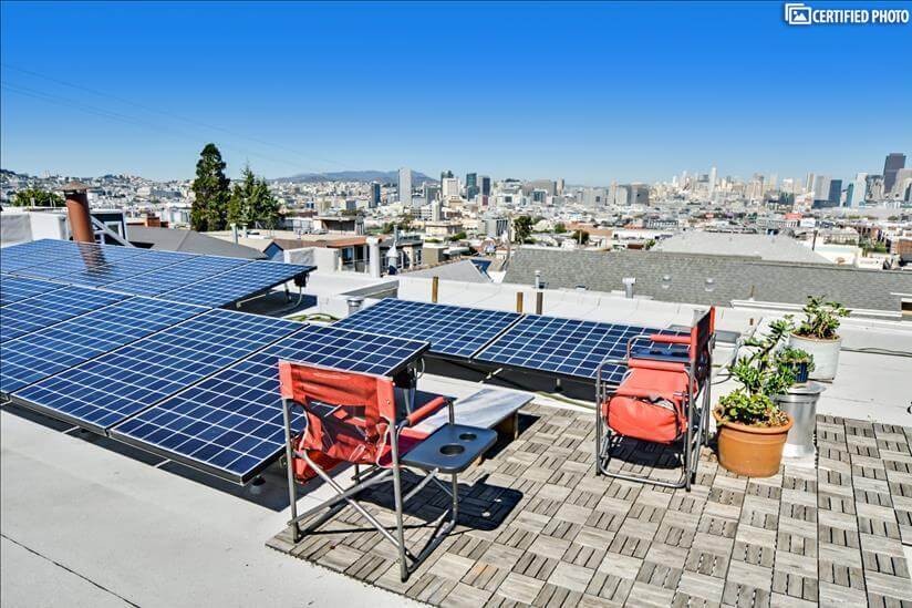 City view, solar roof