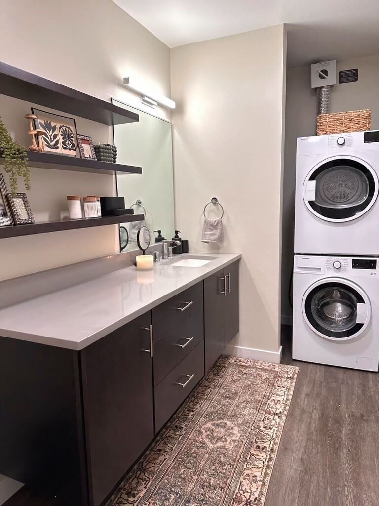 Full-size washer and dryer