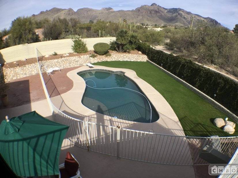 Mountain Views and a pool.