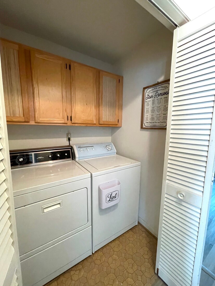 Washer and dryer inside condo