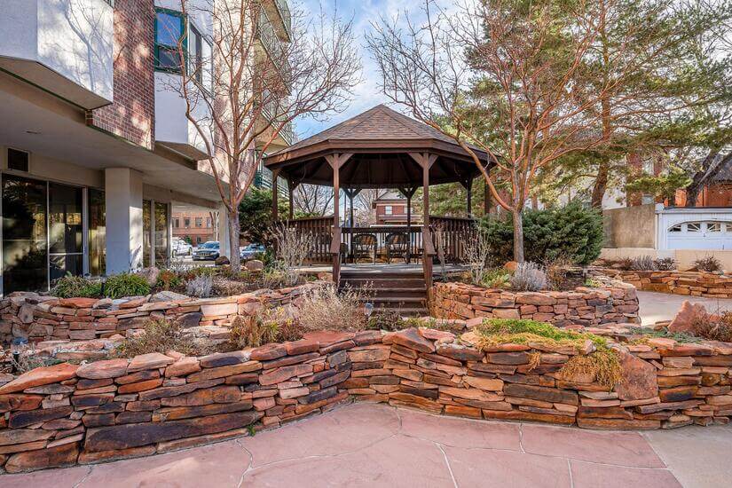 Community areas feature BBQ pit, gym, pool