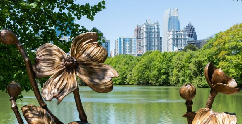 Piedmont Park is 1/10 mile from the house