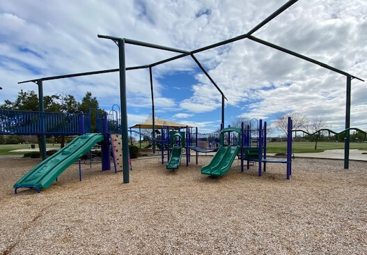 several parks with play structures
