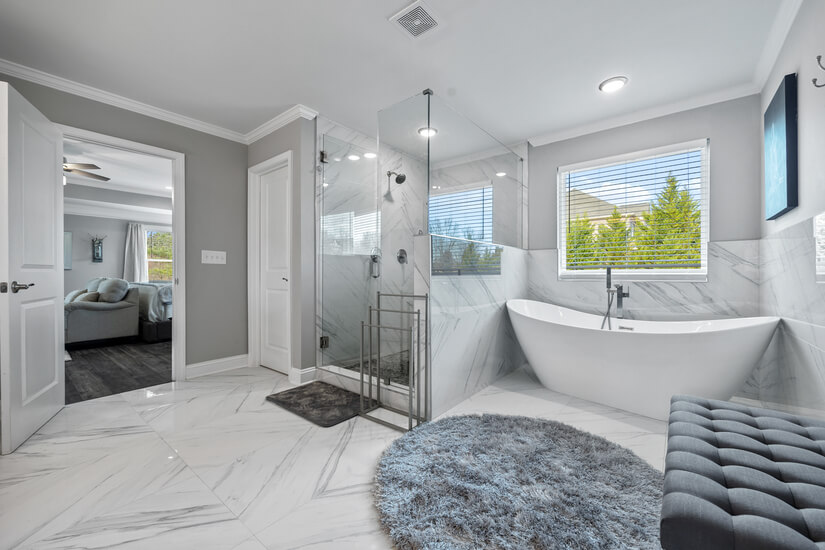 Relax in the large soaking tub.