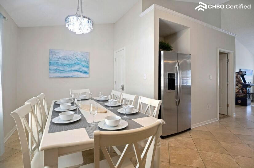 Spacious Dining Area with a Fully Loaded Kitchen
