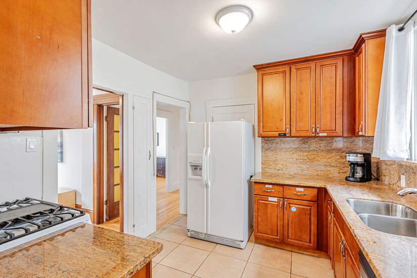 Kitchen fully stocked and appliances