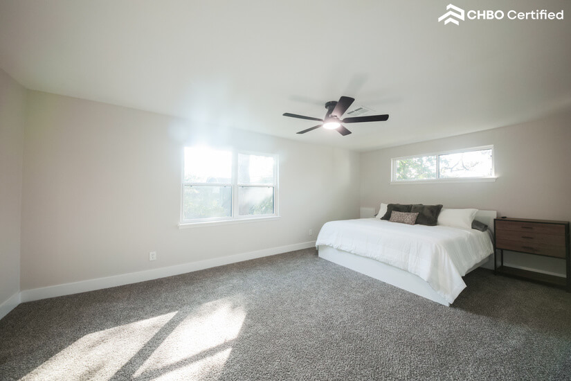 Huge bedroom with king bed, double closets and ensuite bath