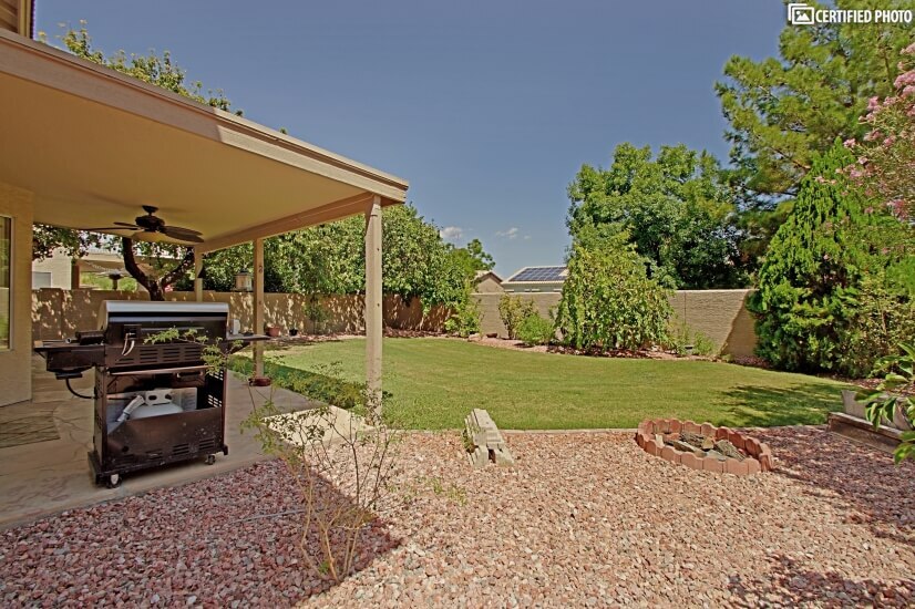 Covered Patio with BBQ pit