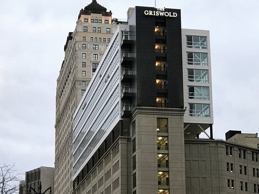 Built atop the parking garage