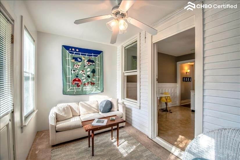 A cozy spot to read or watch tv