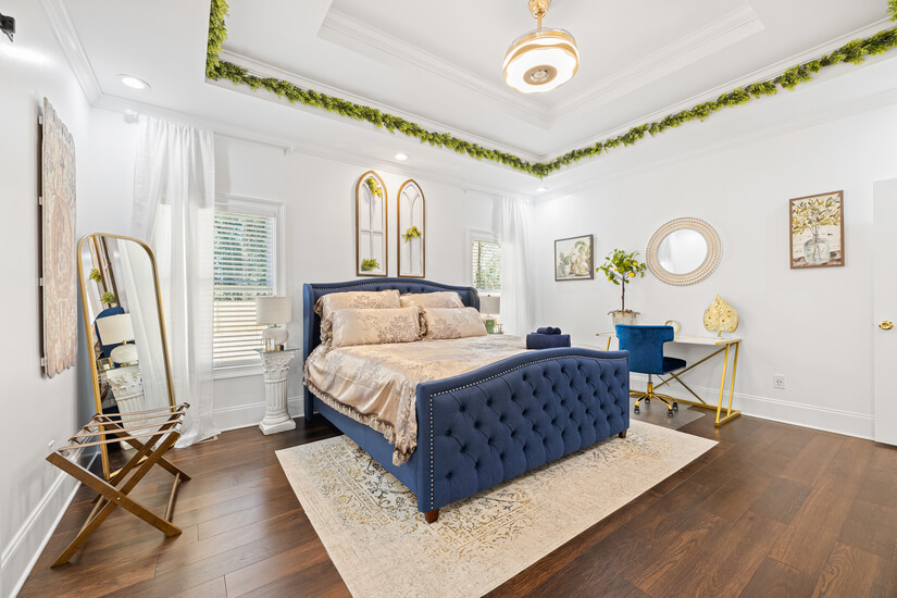 Relax like royalty in the king-size bed in the Master Suite