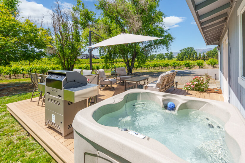 Relax and look out and the vineyard view