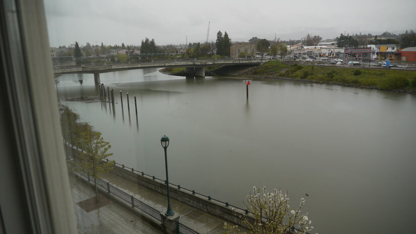 View from window of the Napa River