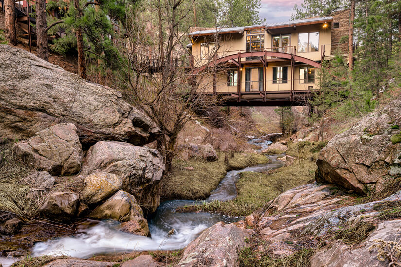 Gorgeous Home suspended over a river