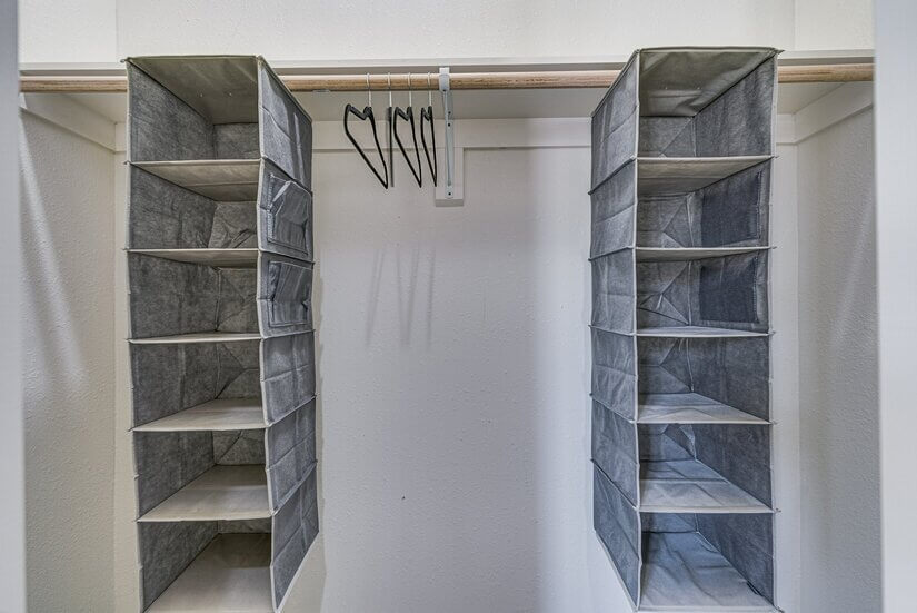 Roomy closets in every bedroom, with extra clothes storage