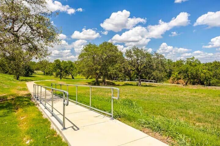 Enjoy a walk along the scenic trails next to the pool.