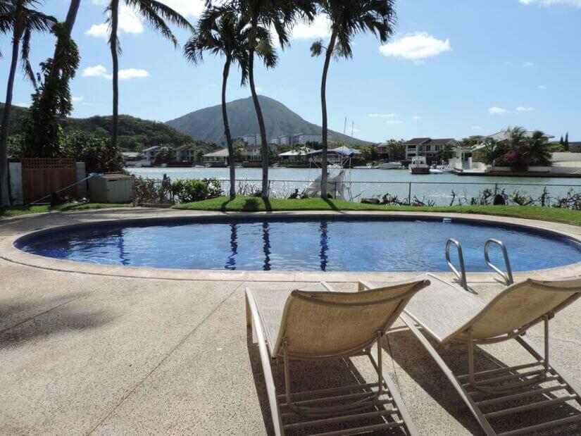 Hawaii Kai Marina Front with Volcano View
