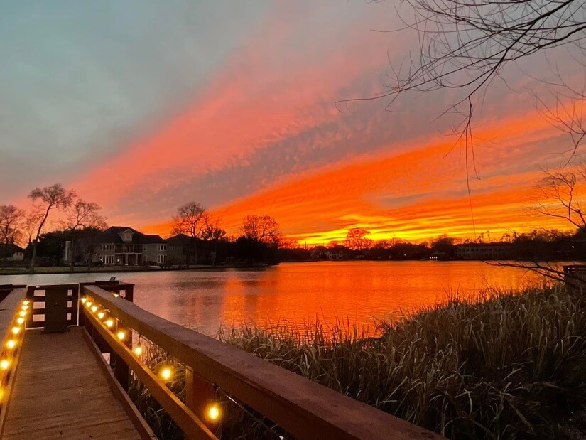 Beautiful sunsets from our dock